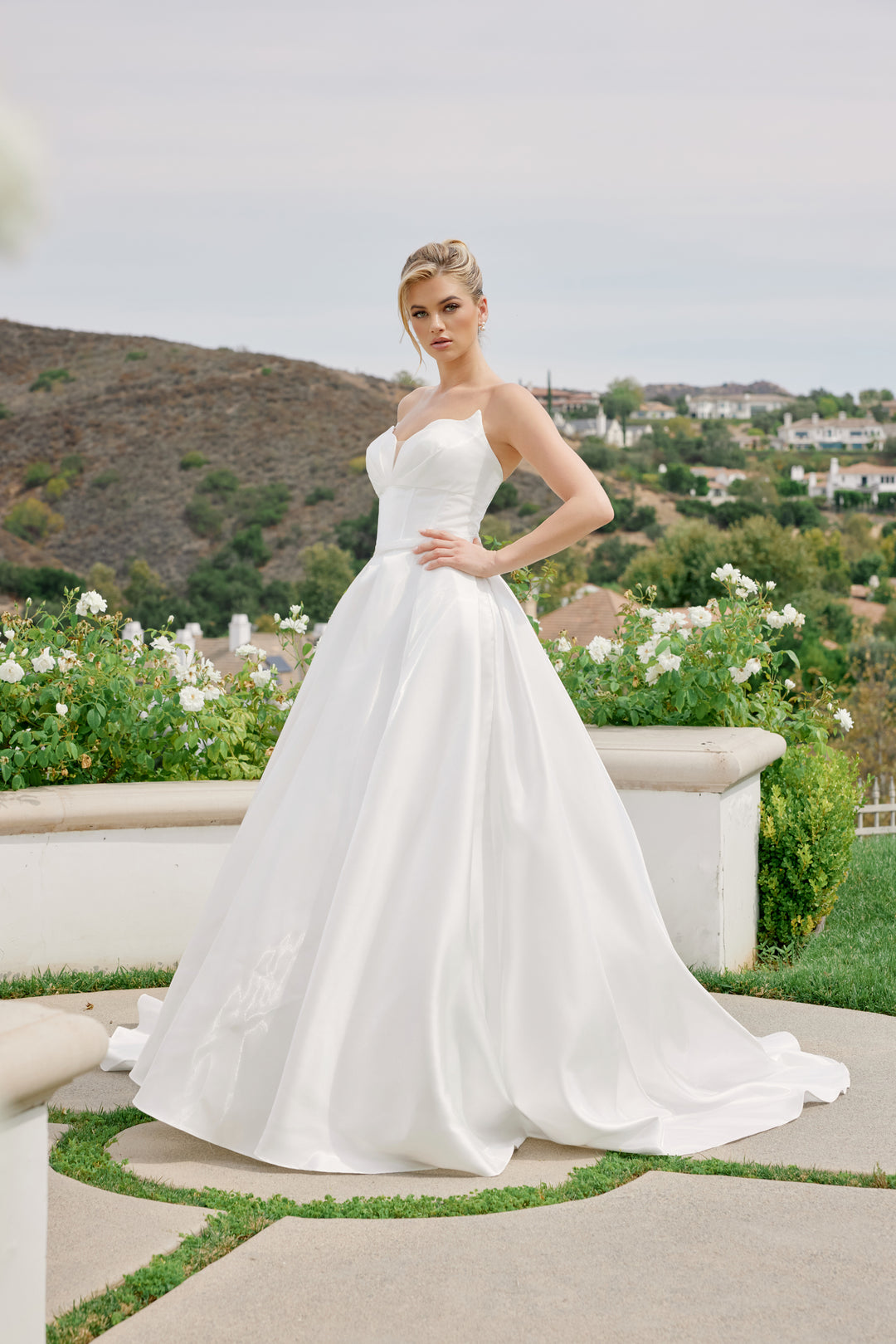 Satin Strapless A-line Bridal Gown by Nox Anabel JE1085