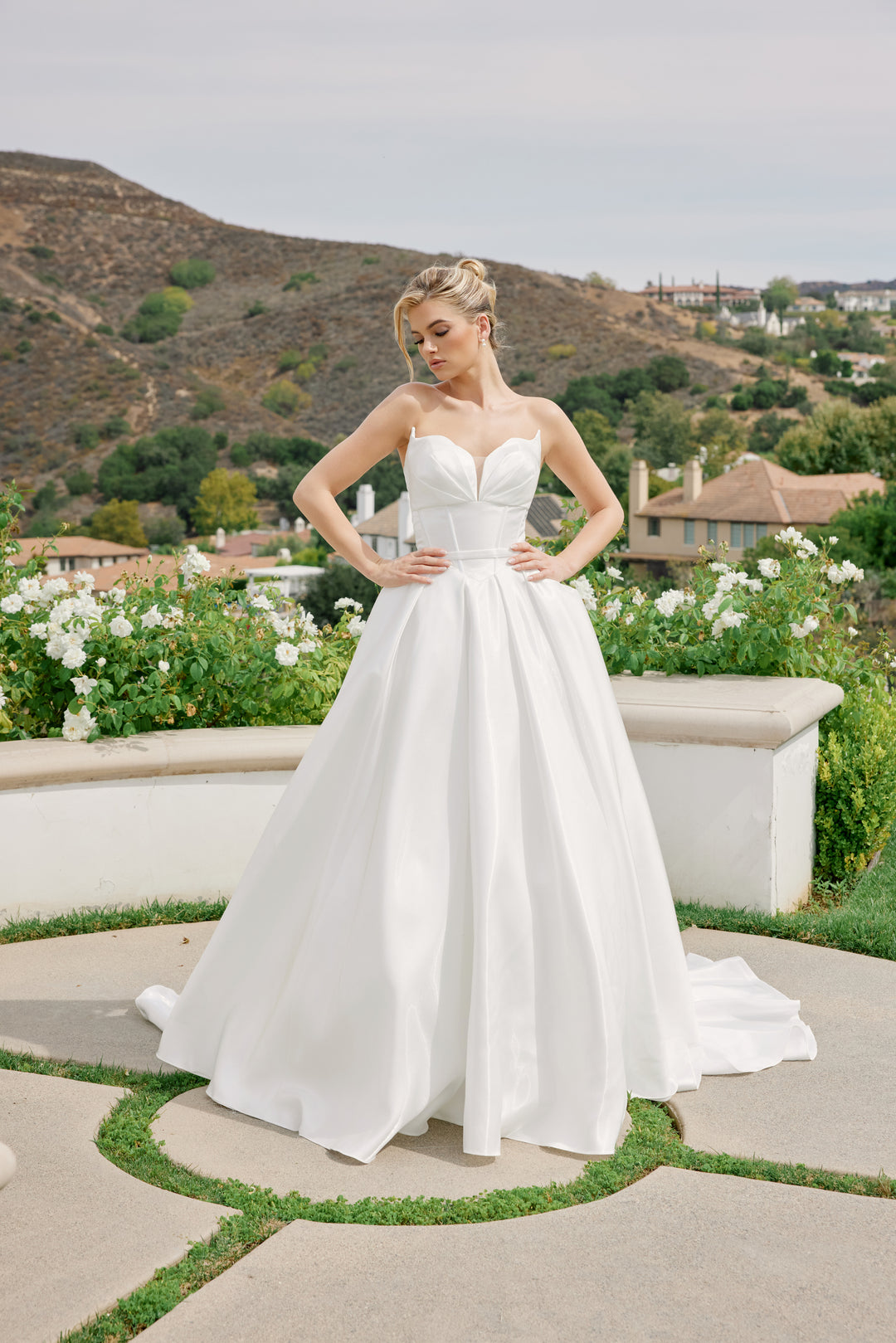 Satin Strapless A-line Bridal Gown by Nox Anabel JE1085