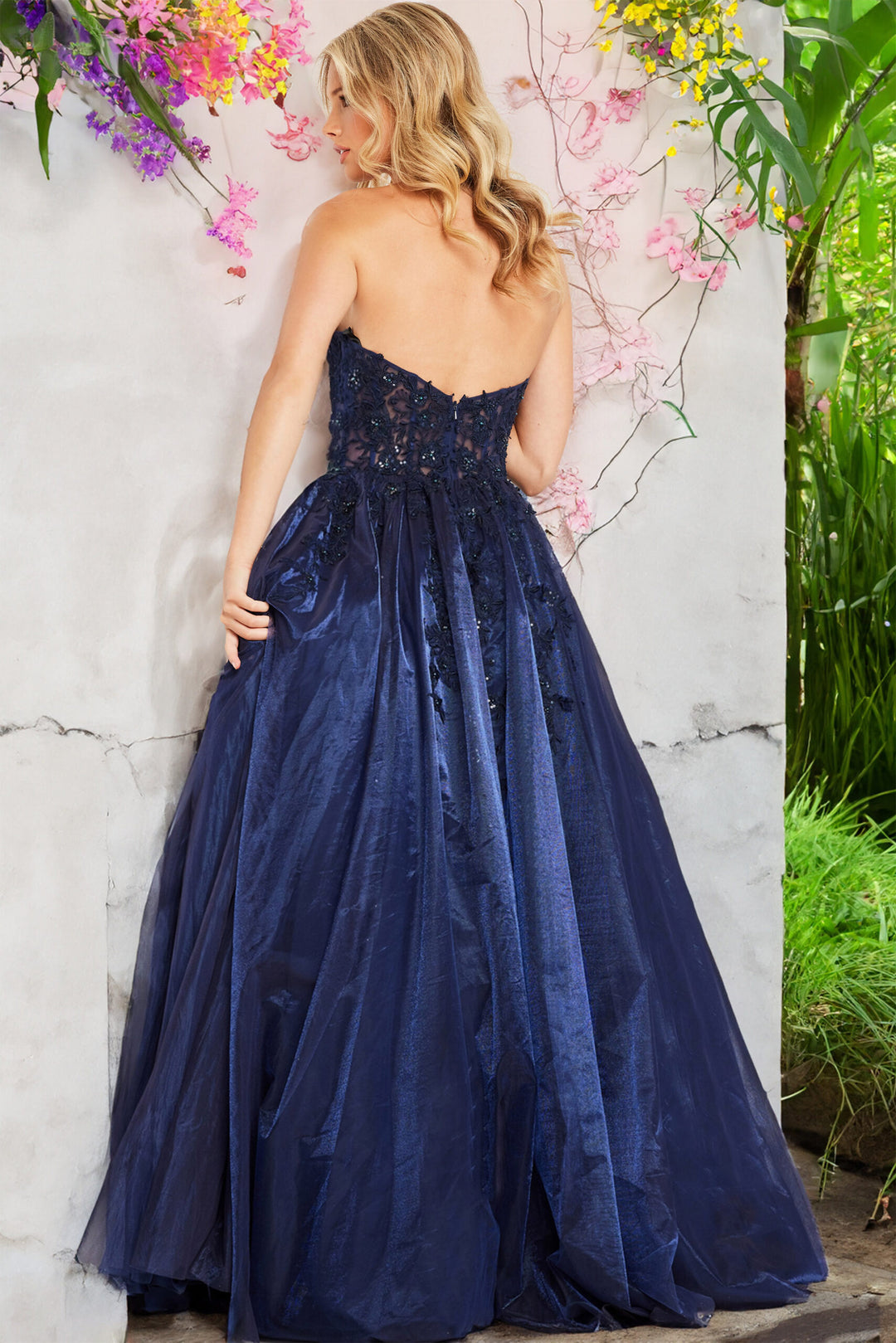 Tulle Strapless A-line Gown by Jovani 00915