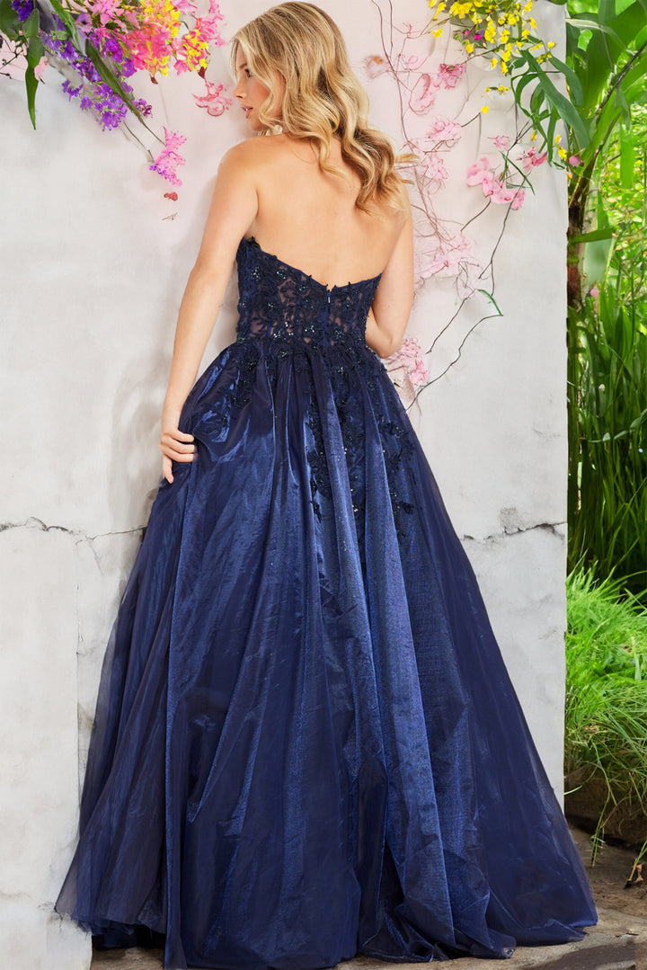 Tulle Strapless A-line Gown by Jovani 00915