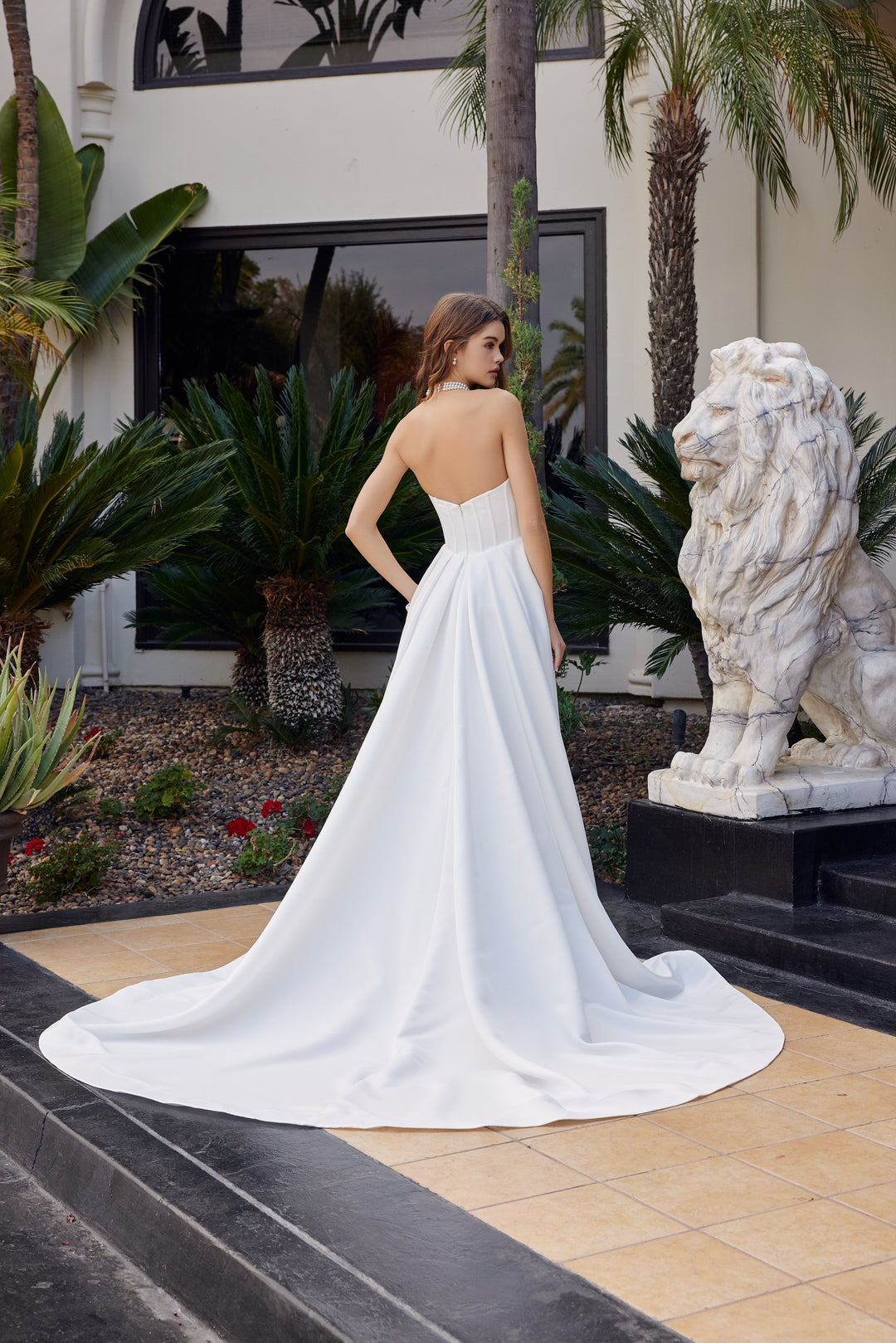 Satin Strapless A-line Bridal Gown by Nox Anabel JW1045