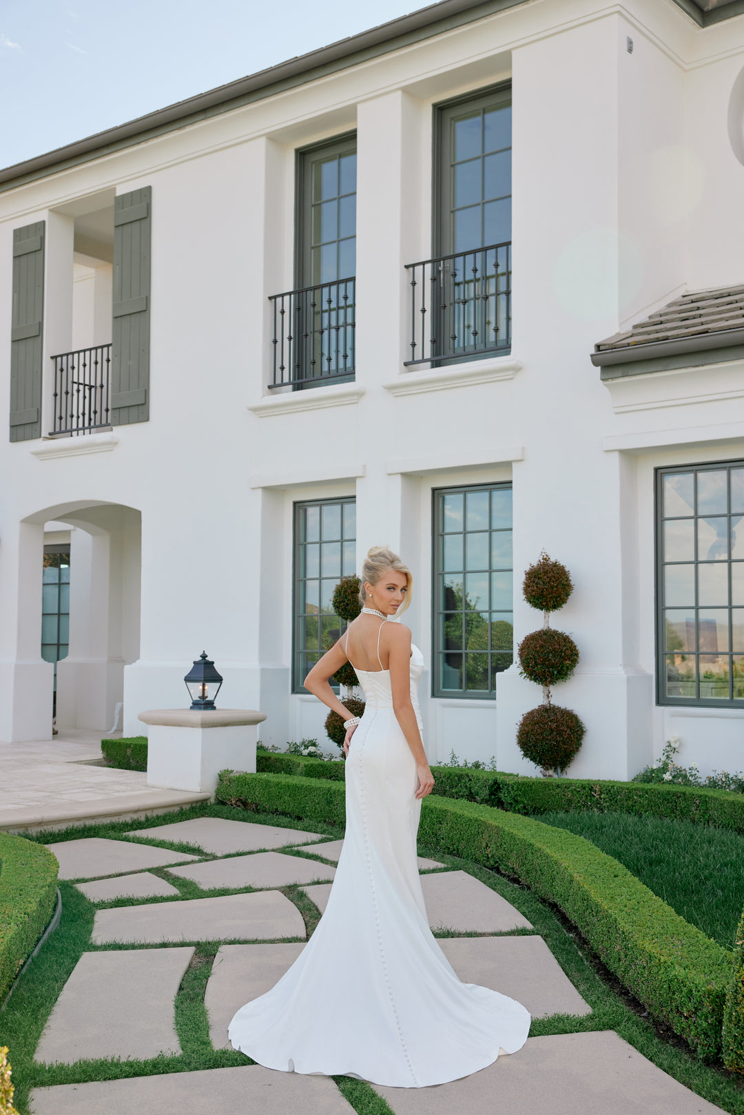 Satin Fitted Cowl Bridal Gown by Nox Anabel JW1047