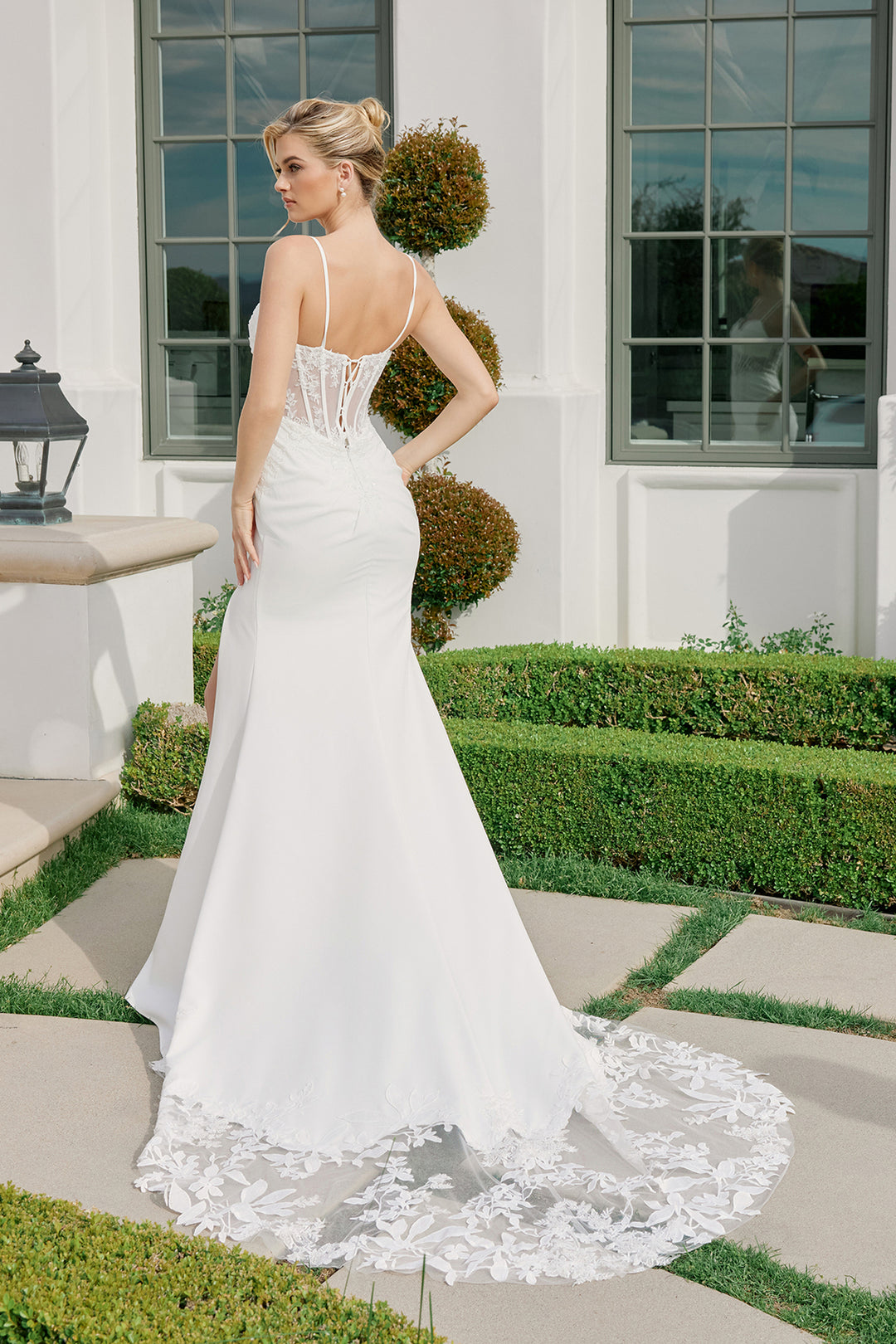 Sleeveless Slit Bridal Gown by Nox Anabel JW1050