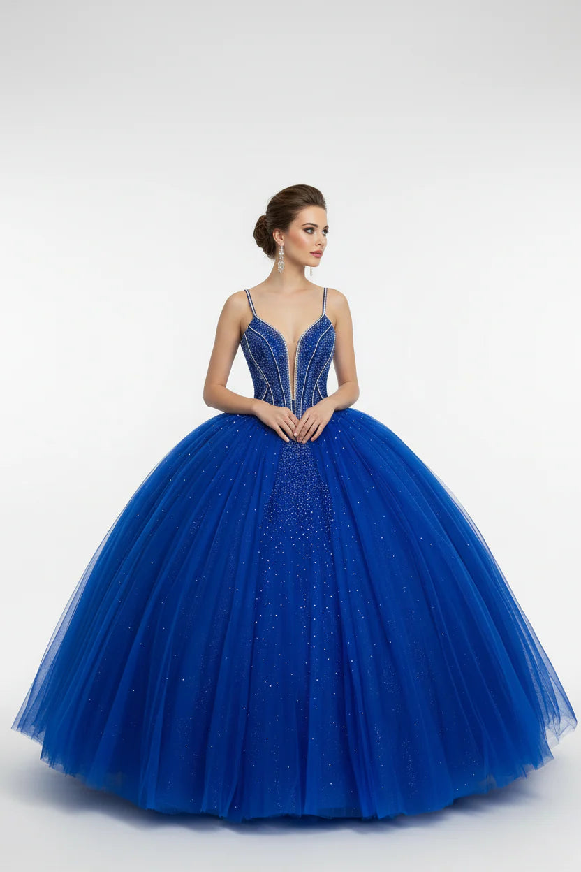 Beaded Sleeveless Ball Gown by Calla SCL-30017