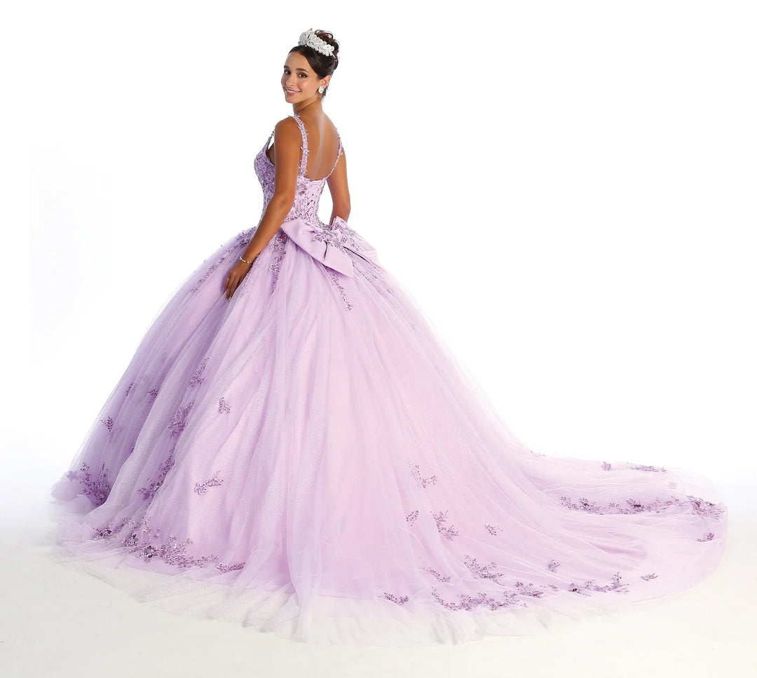 Applique Sleeveless Ball Gown by May Queen LK174