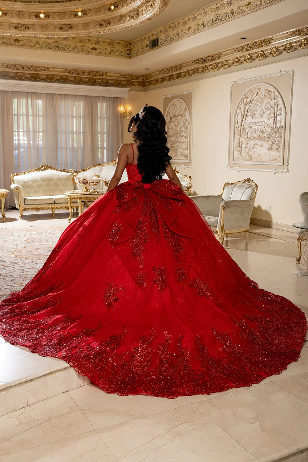 Applique Sweetheart Ball Gown by May Queen LK287