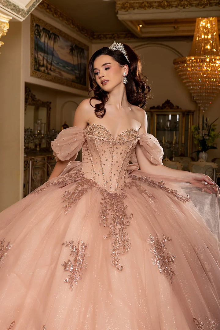 Applique Sweetheart Ball Gown by May Queen LK287