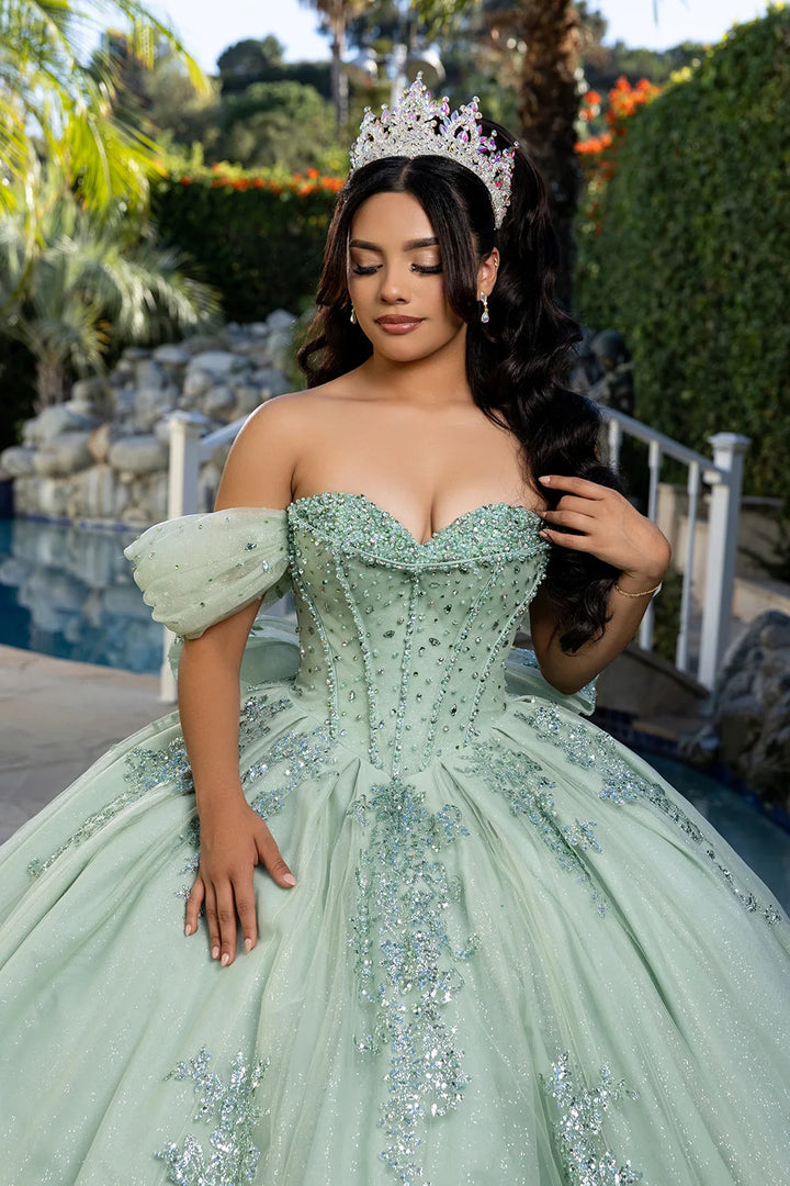 Applique Sweetheart Ball Gown by May Queen LK287