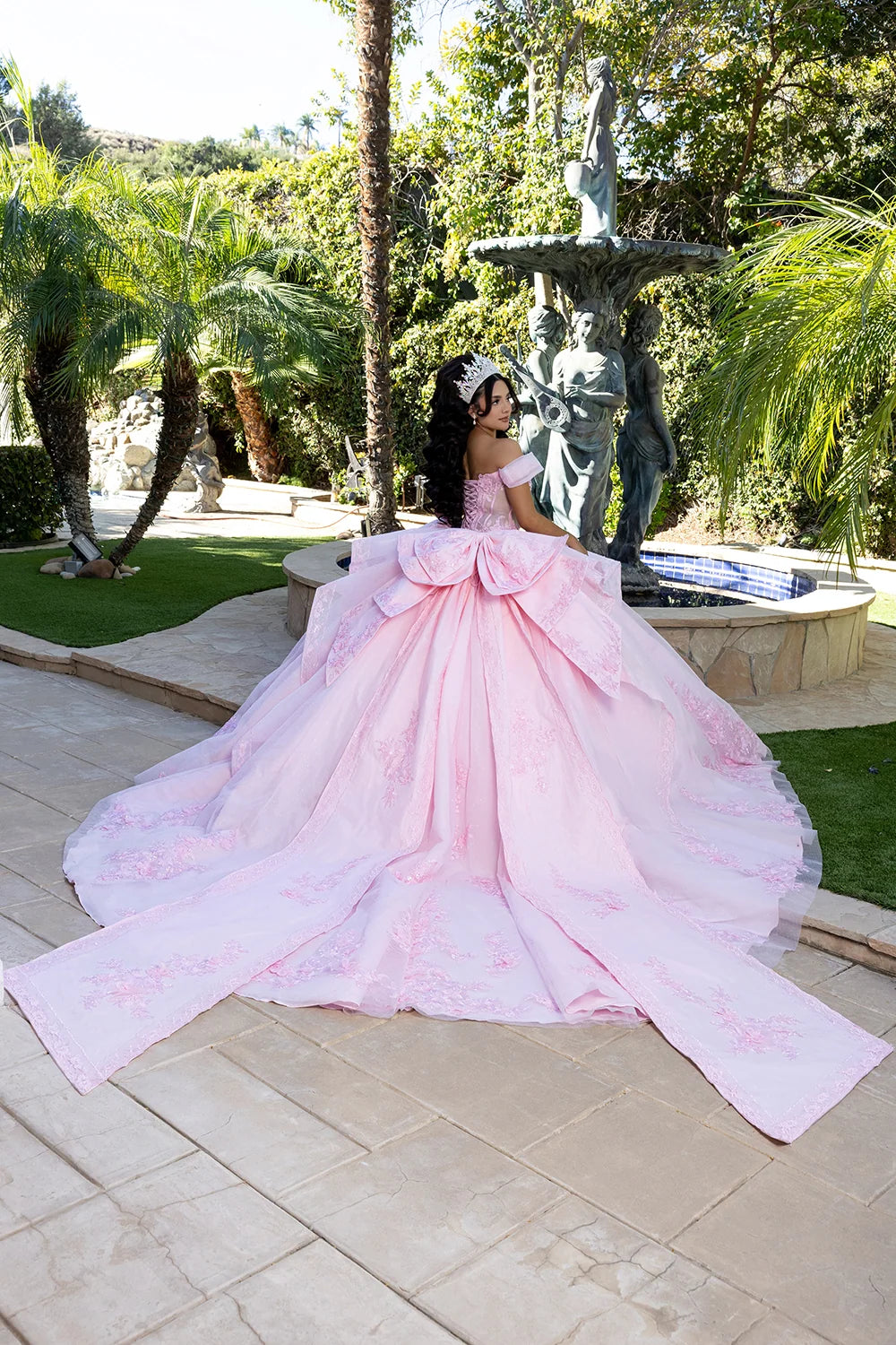 Off Shoulder Mini Skirt Ball Gown by May Queen LK304