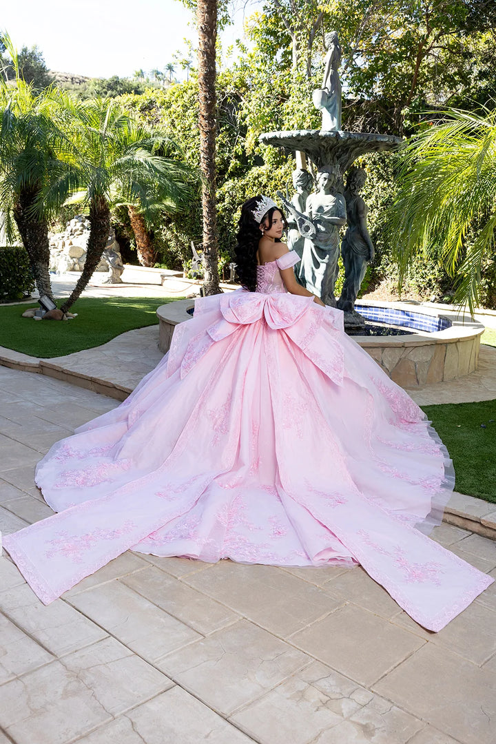 Off Shoulder Mini Skirt Ball Gown by May Queen LK304