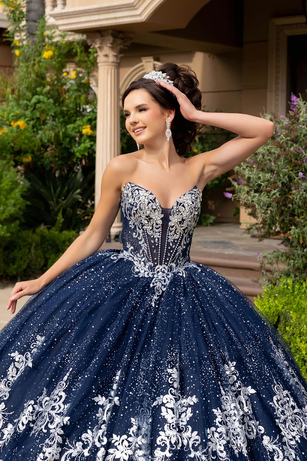 Strapless Bolero Jacket Ball Gown by May Queen LK320