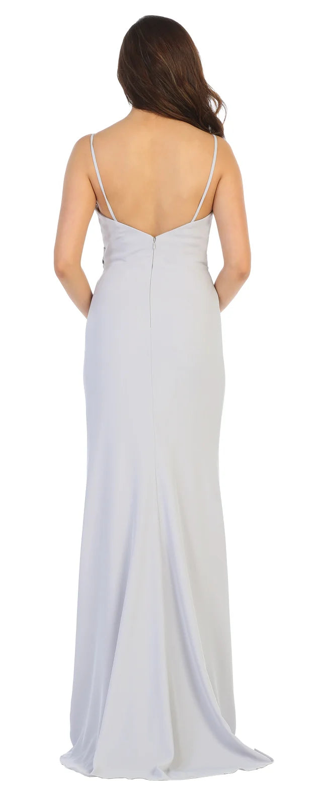 Fitted Sleeveless Slit Gown by May Queen MQ1666