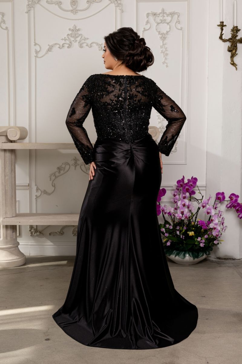 Fitted Long Sleeve Gown by May Queen MQ2204