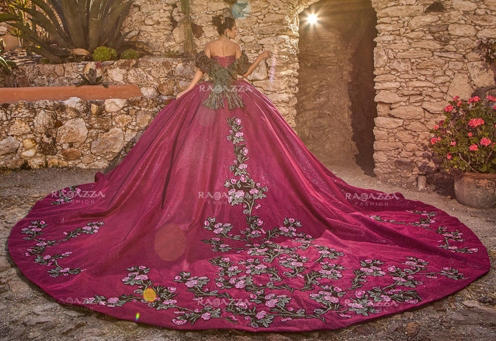 Floral Charro Quinceanera Dress by Ragazza MV56-156