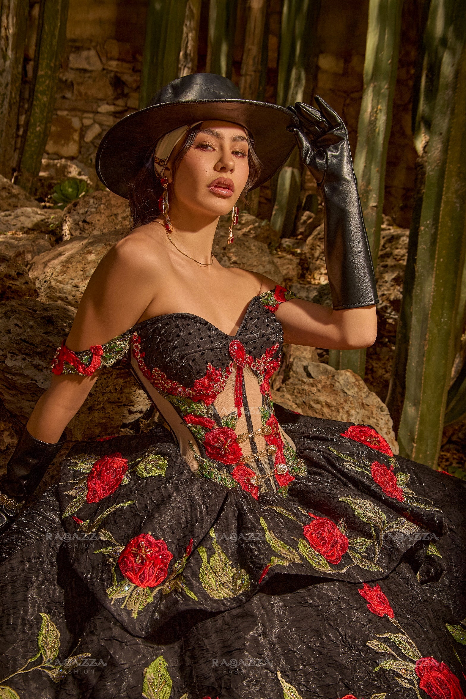 Floral Charro Quinceanera Dress by Ragazza MV57-157 – ABC Fashion