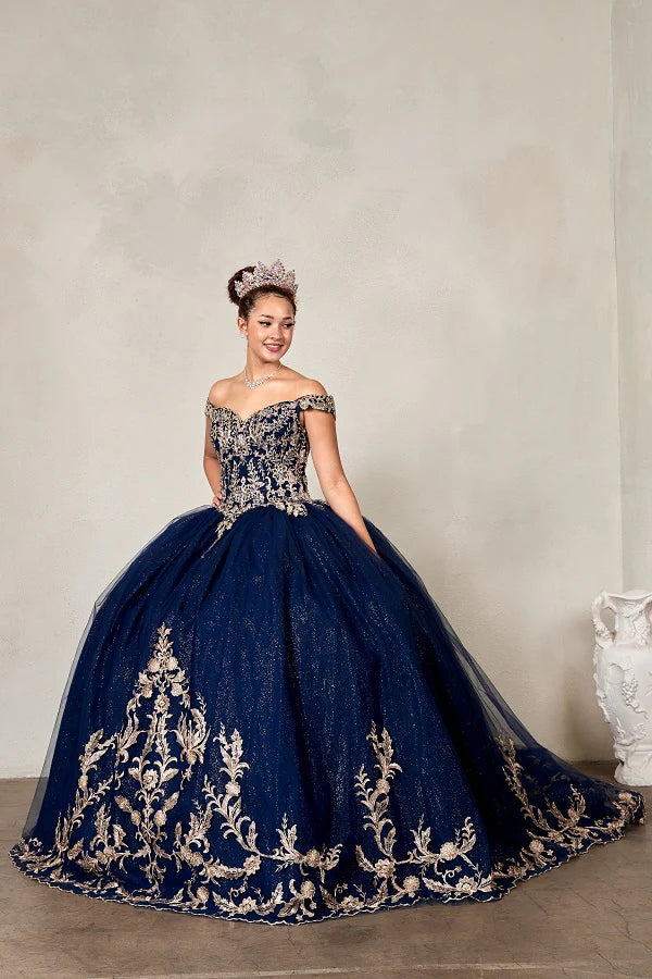 Applique Off Shoulder Ball Gown by Calla SCL-30018