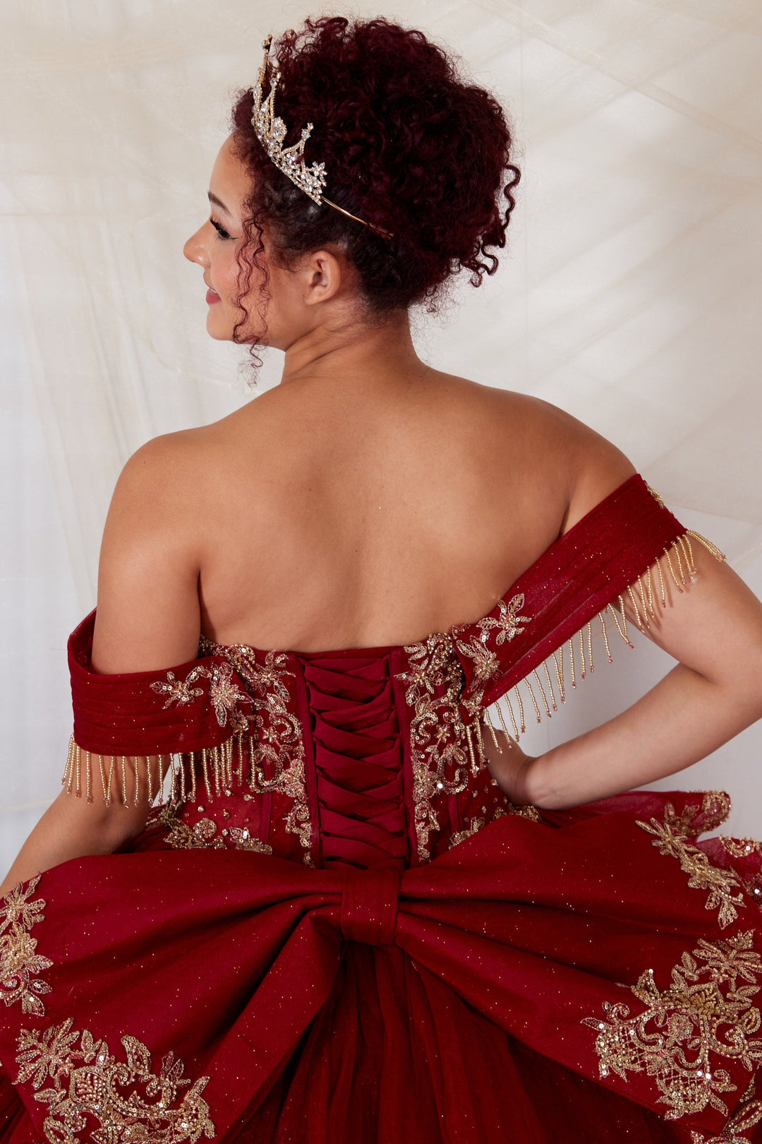Applique Off Shoulder Ball Gown by Calla SCL-30048