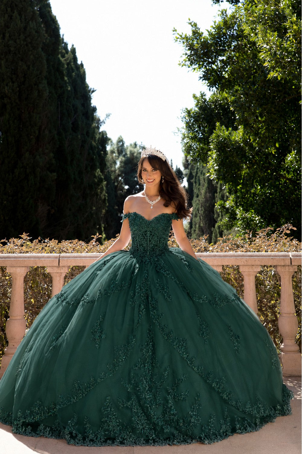 Off Shoulder Corset Ball Gown by Petite Adele PQ1060