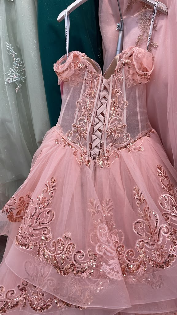 Off Shoulder Corset Ball Gown by Petite Adele PQ1074