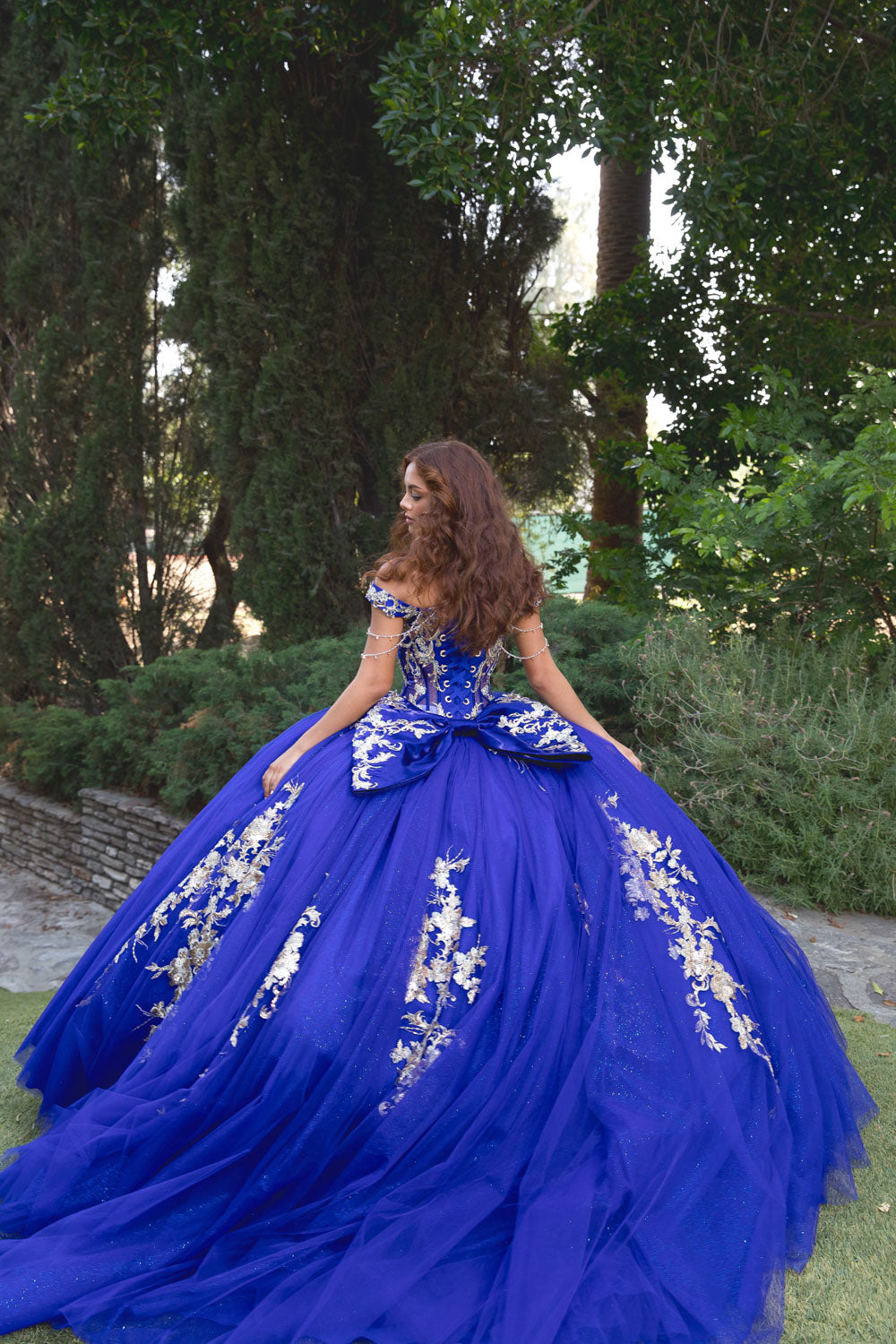 Beaded Off Shoulder Ball Gown by Petite Adele PQ1076