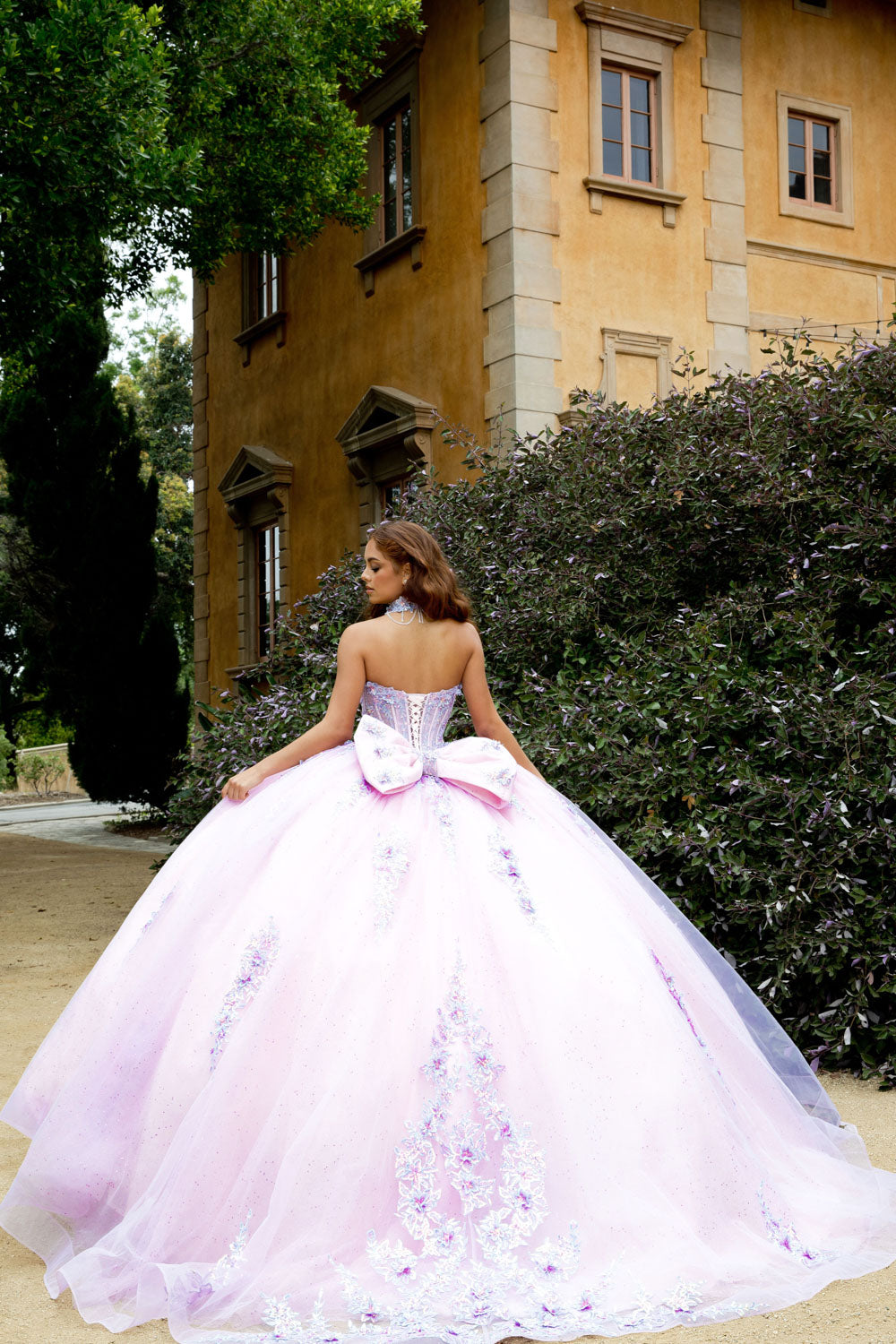 Strapless Corset Ball Gown by Petite Adele PQ1091