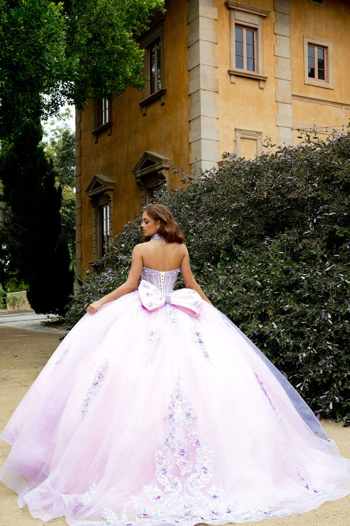 Strapless Corset Ball Gown by Petite Adele PQ1091