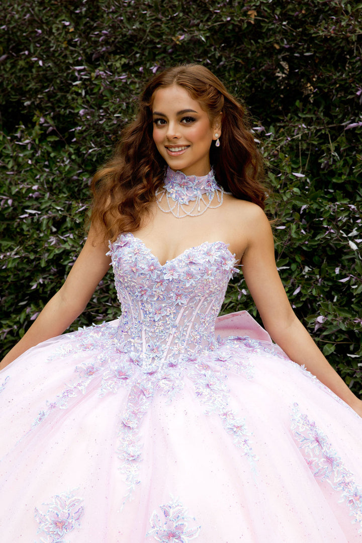 Strapless Corset Ball Gown by Petite Adele PQ1091