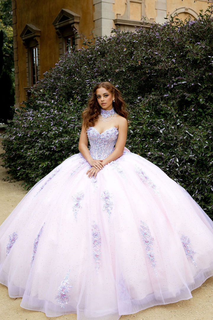 Strapless Corset Ball Gown by Petite Adele PQ1091
