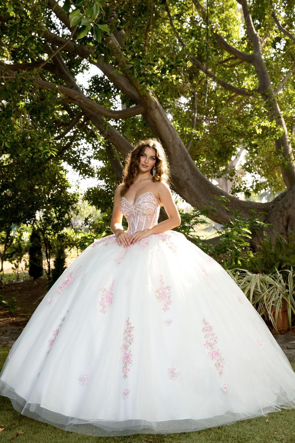 Strapless Bolero Ball Gown by Petite Adele PQ1093