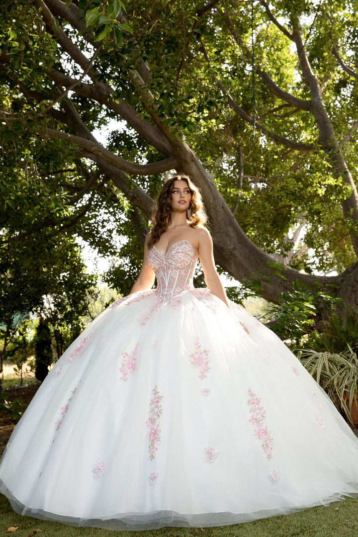 Strapless Bolero Ball Gown by Petite Adele PQ1093