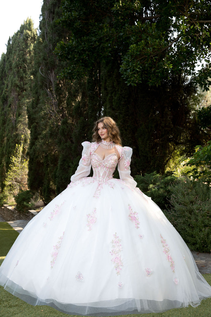 Strapless Bolero Ball Gown by Petite Adele PQ1093