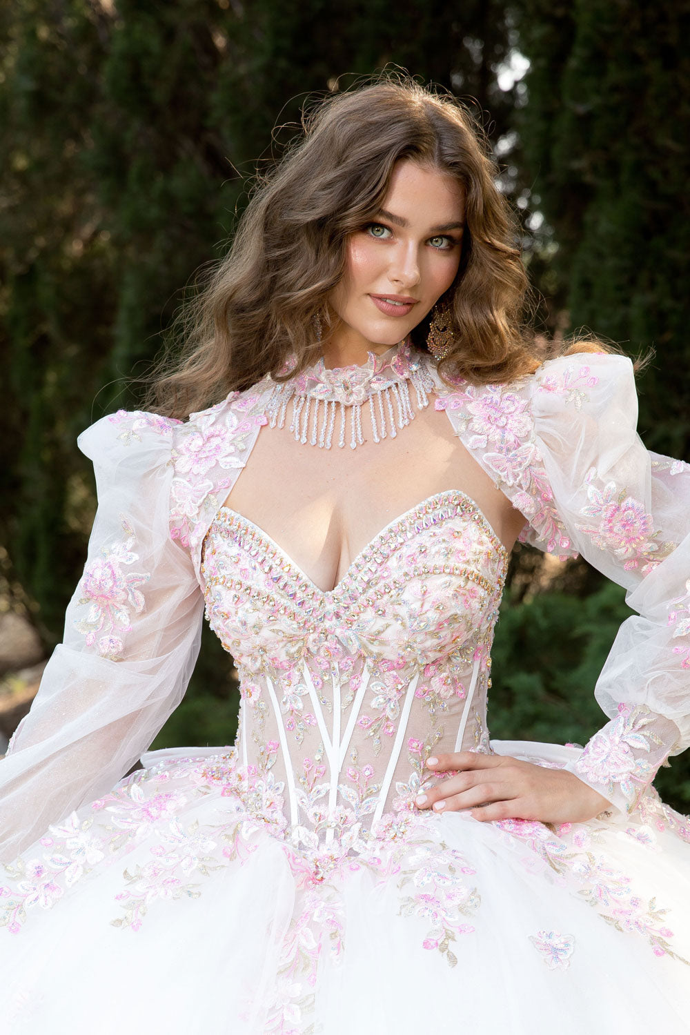 Strapless Bolero Ball Gown by Petite Adele PQ1093