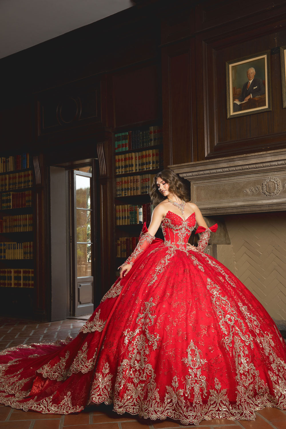 Strapless Tiered Ball Gown by Petite Adele PQ1099
