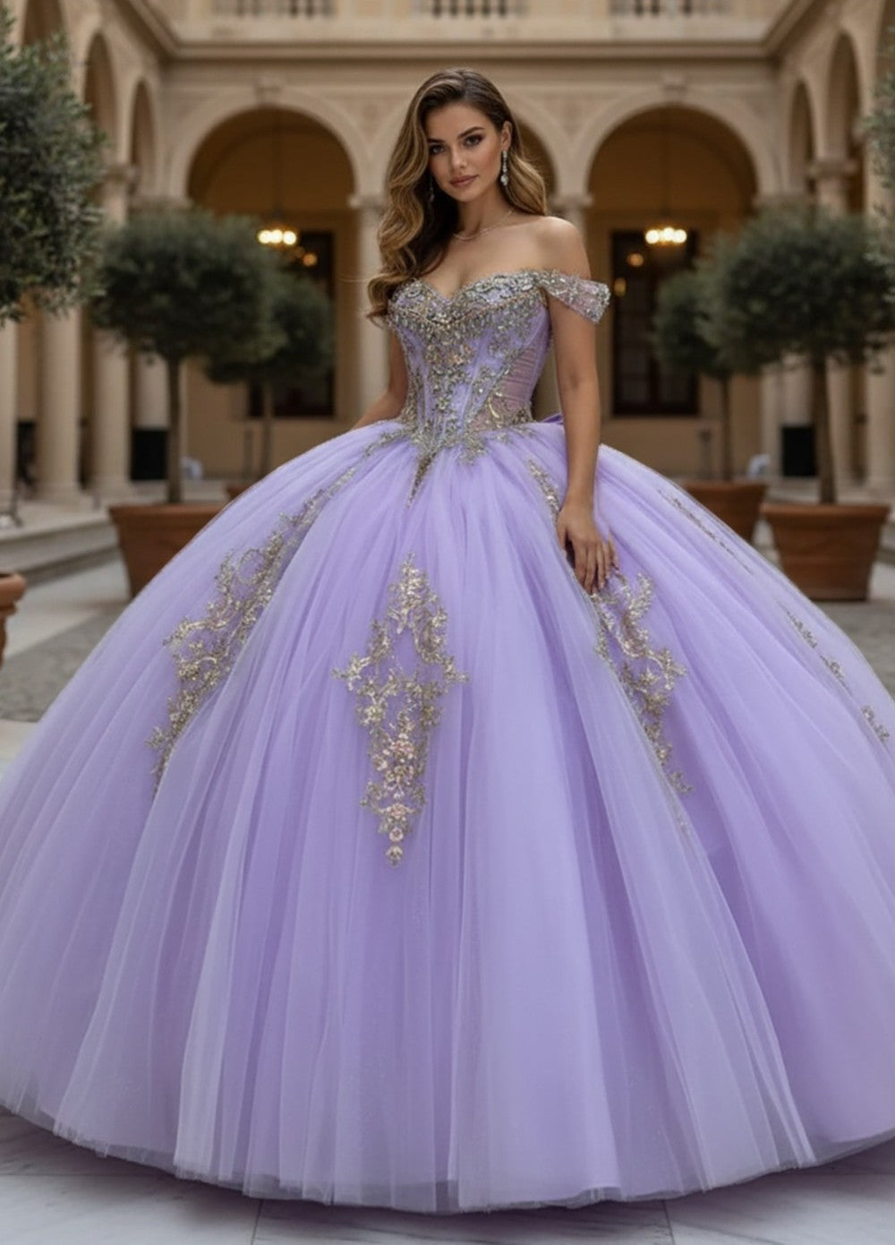 Off Shoulder Ball Gown by Bella Princess PQ1101