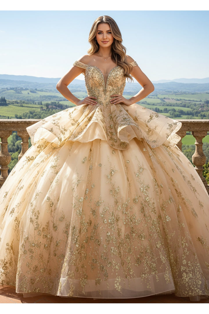 Removable Skirt Ball Gown by Bella Princess PQ1104
