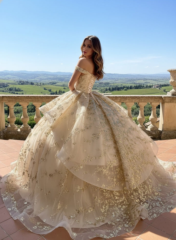 Removable Skirt Ball Gown by Bella Princess PQ1104