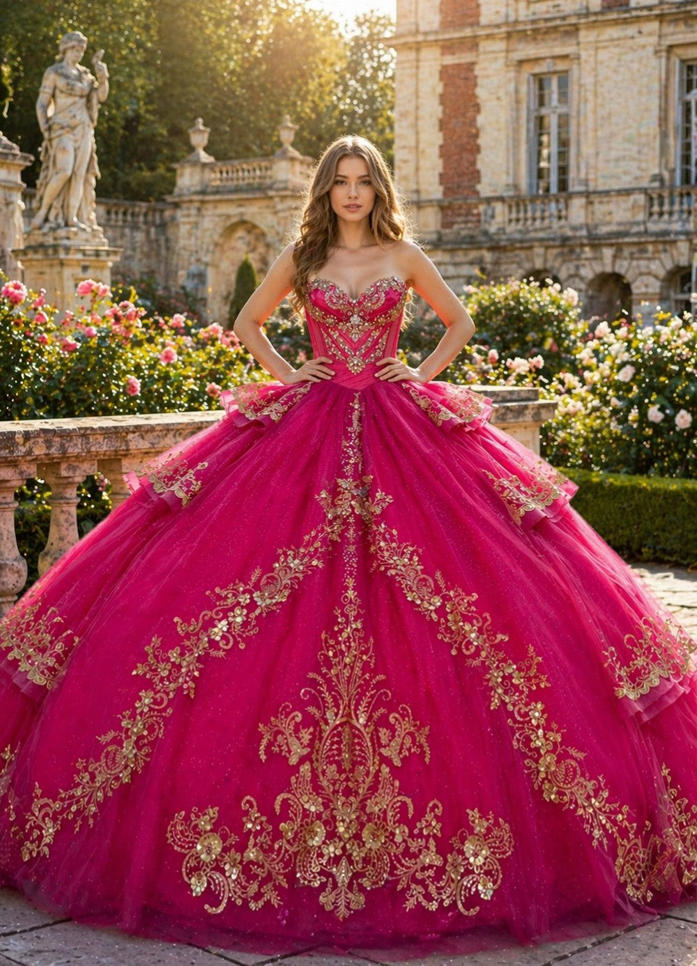 Strapless Layered Ball Gown by Bella Princess PQ1117