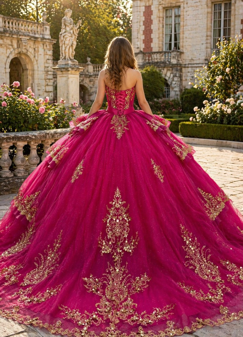 Strapless Layered Ball Gown by Bella Princess PQ1117