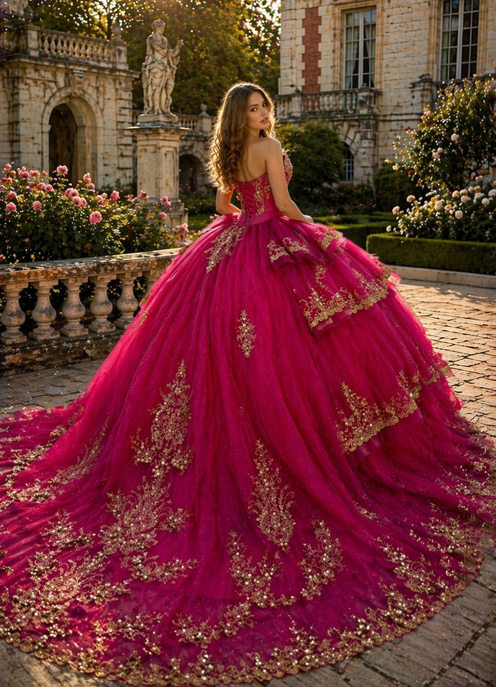 Strapless Layered Ball Gown by Bella Princess PQ1117