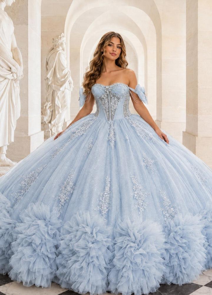 Sweetheart Ruffled Ball Gown by Bella Princess PQ1119