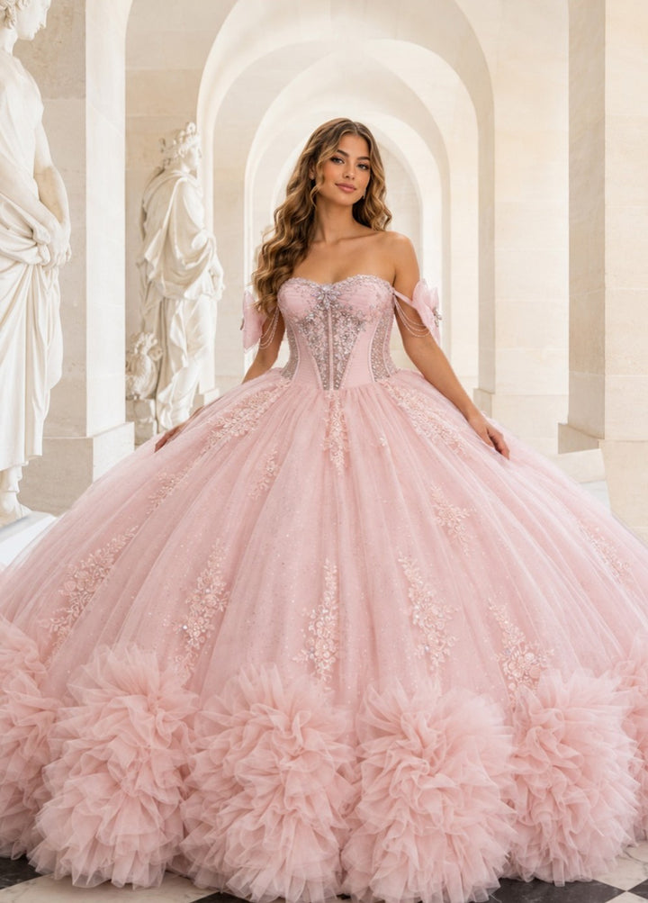 Sweetheart Ruffled Ball Gown by Bella Princess PQ1119