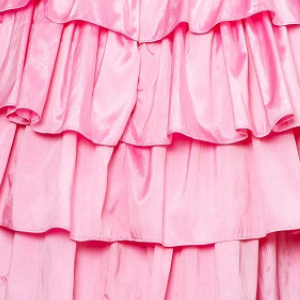 Chiffon Short Strapless Tiered Dress by Poly USA 9802