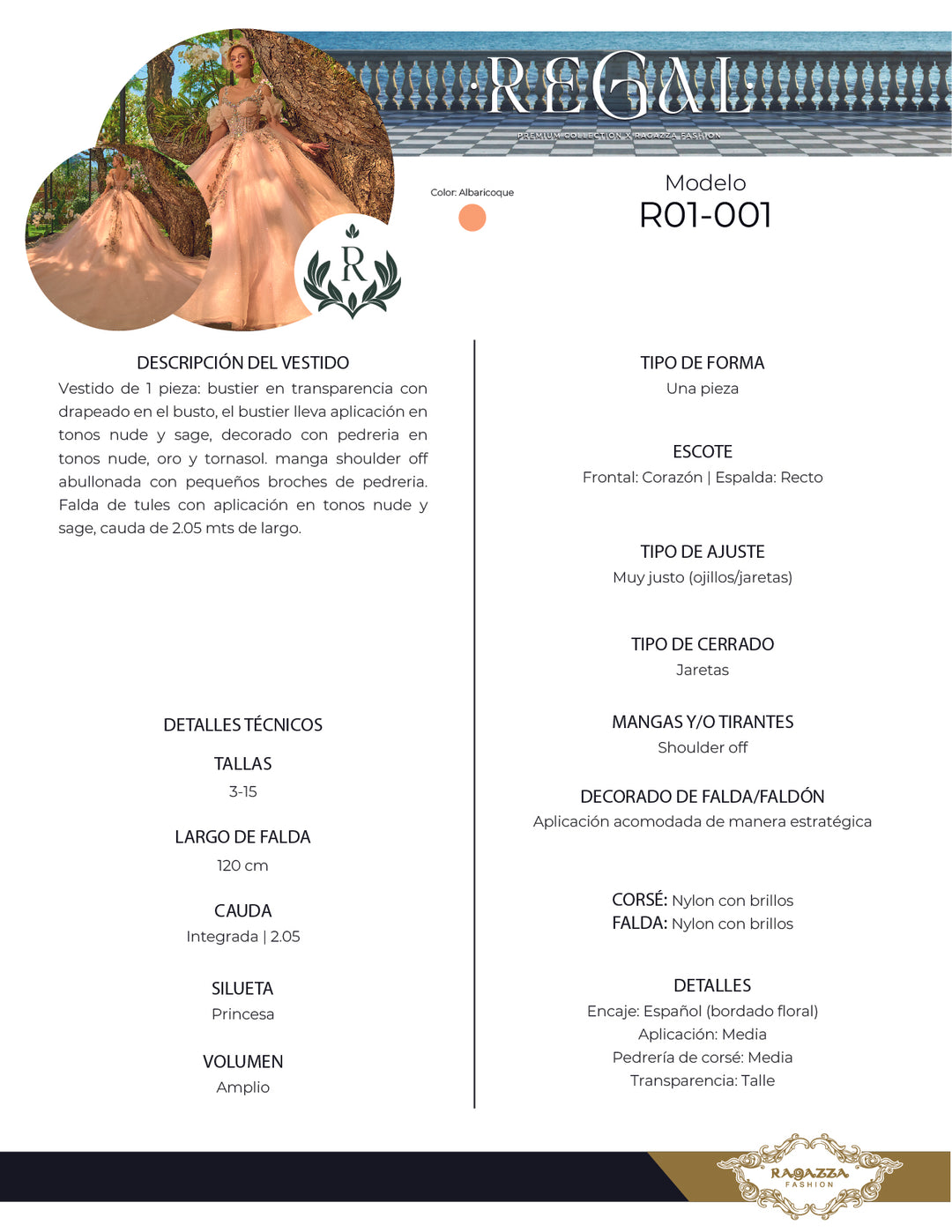 Cold Shoulder Quinceanera Dress by Ragazza R01-001