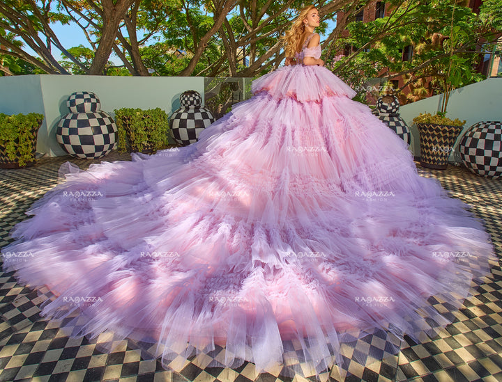 Ruffled Quinceanera Dress by Ragazza R03-003