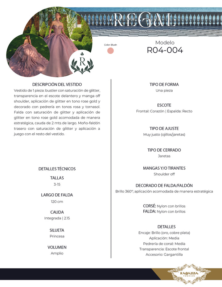 Off Shoulder Quinceanera Dress by Ragazza R04-004