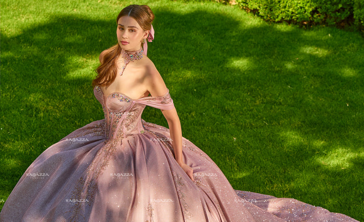 Off Shoulder Quinceanera Dress by Ragazza R04-004