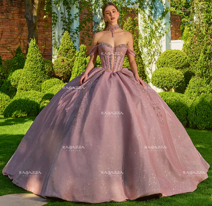 Off Shoulder Quinceanera Dress by Ragazza R04-004