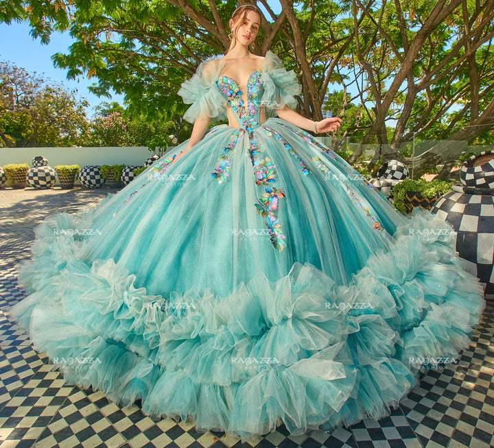 Ruffled Quinceanera Dress by Ragazza R06-006