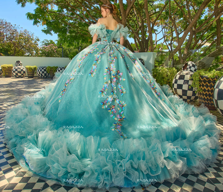 Ruffled Quinceanera Dress by Ragazza R06-006