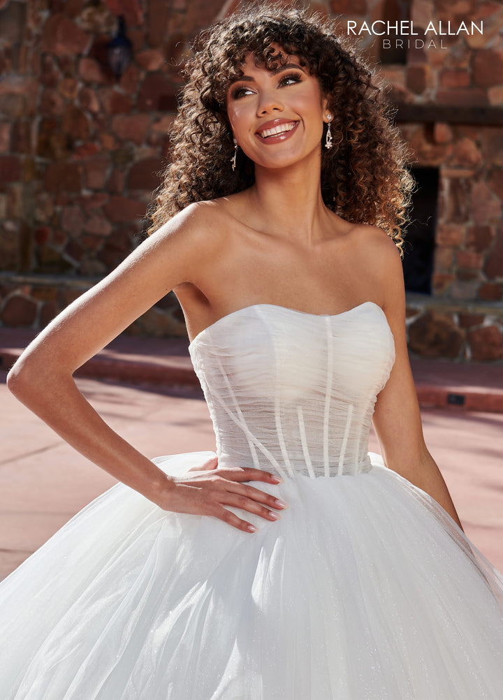 Strapless Corset Wedding Gown by Rachel Allan RB6128